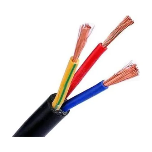Flexible three-core cable with coloured cores