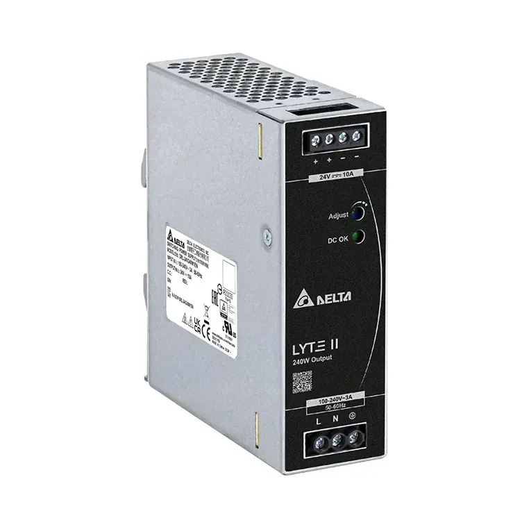 Delta LYTE II 240 W 24 V DIN-rail power supply